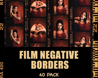 40 bordures négatives de cadre de film (Kodak et plus) Pack 1