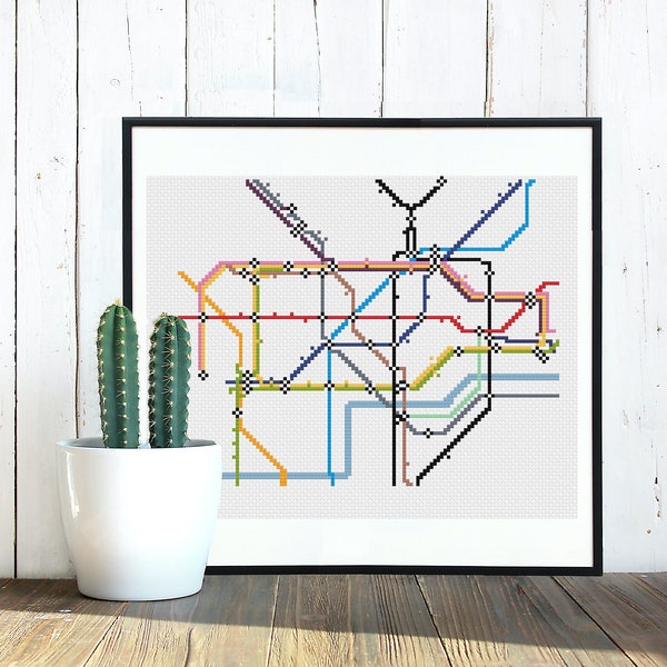 London Underground Cross Stitch Pattern