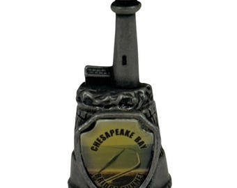 Chesapeake Bay Virginia Lighthouse "Bridge-Tunnel" Travel Souvenir Metal Thimble