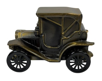 Metal Coin Bank Die Cast 1908 Buick Banthrico 1974 Chicago USA