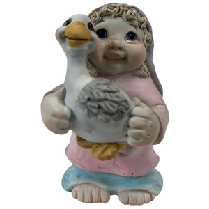 Vtg Dreamsicles &quot;Girl With Goose&quot; Angel Cherub #10477 Signed Kristin 1998 3.5&quot; H