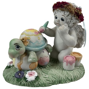 Vtg Dreamsicles &quot;Easter Colors&quot; Angel Cherub #10738 Signed Kristin 2000 3.75&quot; H