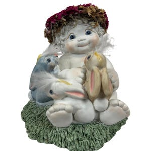 Vtg Dreamsicles &quot;Springtime Friends&quot; Angel Cherub #11554 Signed Kristin 2000 3&quot;H