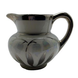 LANCASTER SANDLAND Creamer Mini Pitcher Silver Lustre Bell Flower 2-3/8" England