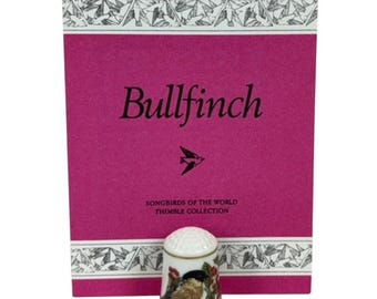 Songbirds Of The World "Bullfinch" Franklin Porcelain Robin Hill Thimble 1983