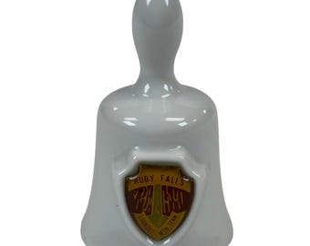 Vintage "Tennessee" Souvenir Bell Ruby Falls & Lookout Mountain Porcelain 2.25"