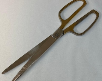BROWN & BIGELOW Germany Scissors 9-3/8" Forged Steel Gold Tone Handles