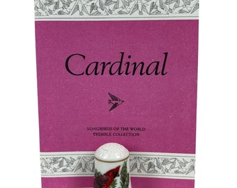Songbirds Of The World "Cardinal" Franklin Porcelain Robin Hill Thimble 1983