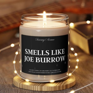 Smells Like Joe Burrow Candle - Funny Football Themed Candle, Gift for Burrow Fan, Valentines Gift for Her,Gag Birthday Candle,Gift for Him