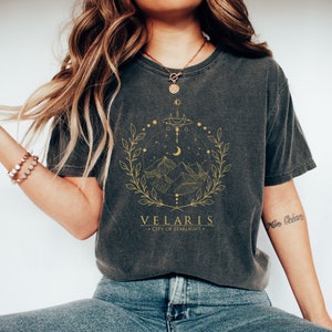 Comfort Colors® ACOTAR Velaris Merch, The Night Court Sweatshirts, A Court Of Thorn And Roses Shirts, Illyrians Of The Night Court Shirts
