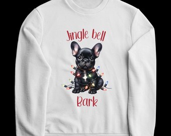 Sweatshirt Noël Bouledogue Français - Design Frenchie Lumineux - Cadeau Humoristique Hommes Femmes Enfants - 4