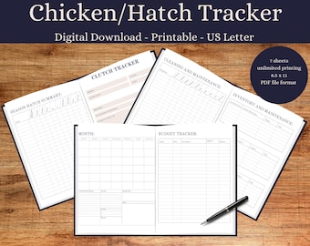 Chicken Tracker | Incubator Tracker | Chicken Planner | Egg Incubator | Farm Tracker | Farming Homestead | Chicken Tracker | Planner