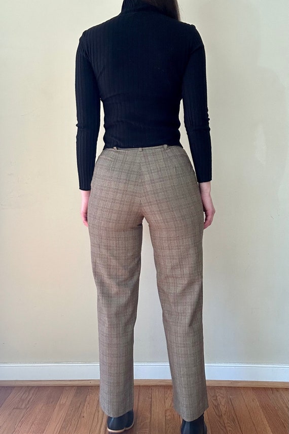 Plaid High Waist Trousers - image 9