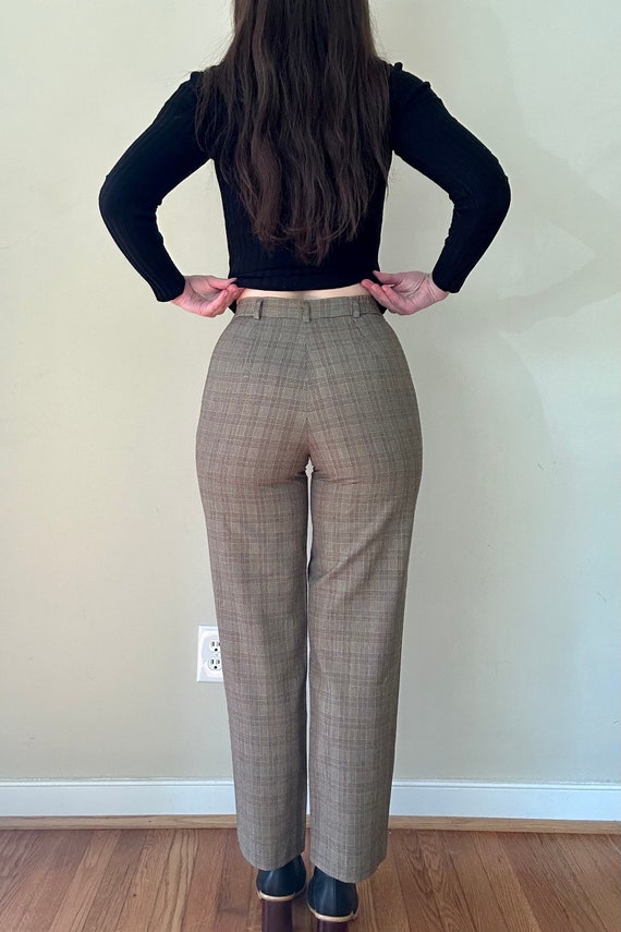 Plaid High Waist Trousers - image 10