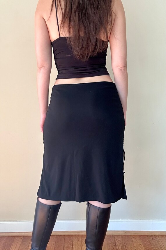 Black Stretch Side Lace Skirt - image 8