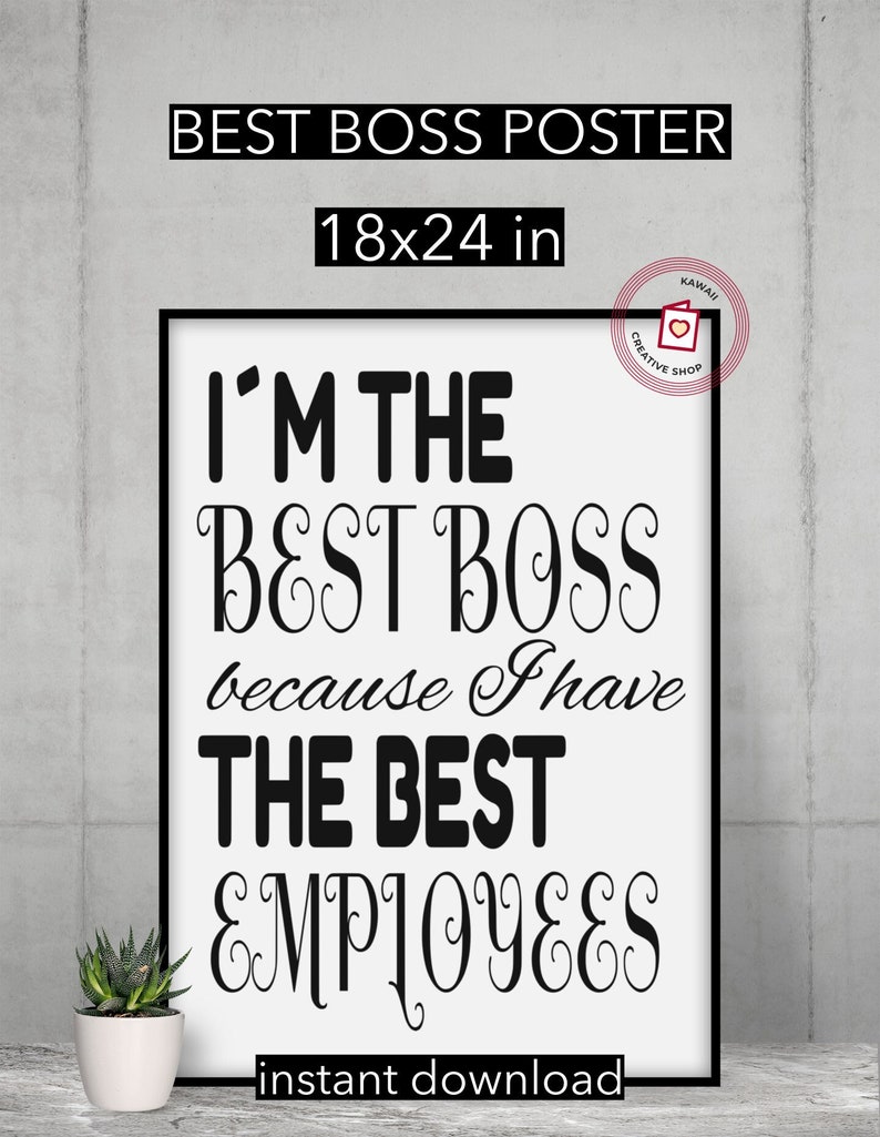 Best Boss Gift PDF SVG Png Boss Decor Funny Boss SVG Wall - Etsy