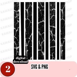 Könnte beinhalten: Digitales Design mit einem schwarz-weißen Marmoreffekt und vertikalen Streifen. Das Design enthält den Text "SVG & PNG" und "digitaler Download". Ein roter Kreis mit der Zahl "2" ist ebenfalls vorhanden.
