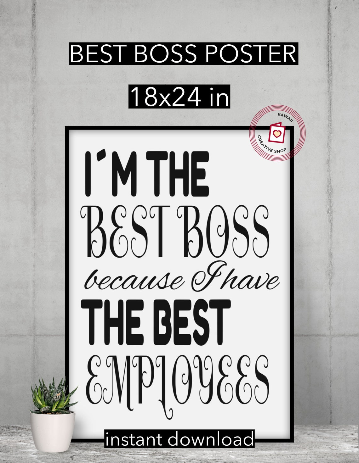 Best Boss Gift PDF SVG Png Boss Decor Funny Boss SVG Wall | Etsy