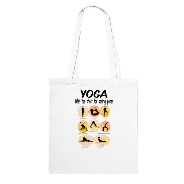 Yoga Lover Gift Classic Tote Bag Humorous Tote Bag Yoga Life Yoga Love Yoga Asanas Yoga Pose