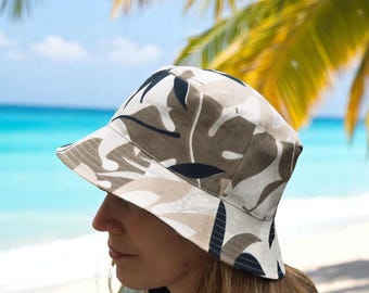 Linen Bucket Hat: Summer Sun Hat for Women and Men