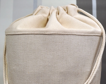 Bread basket, bread bag two-layer with lining. Storage basket, needlework basket, food storage bag