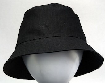 Linen Bucket Hat for Girl and Woman, Summer Women's Hat Made of Linen, Linen Sun Hat, Hat for Boys and Guys