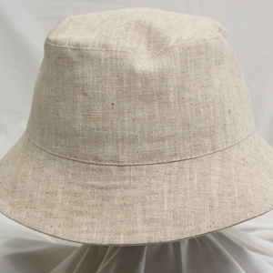 Linen Bucket Hat for Girl and Woman, Summer Women's Hat Made of Linen, Linen Sun Hat, Hat for Boys and Guys