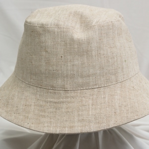 Linen Bucket Hat for Girl and Woman, Summer Women&#39;s Hat Made of Linen, Linen Sun Hat, Hat for Boys and Guys
