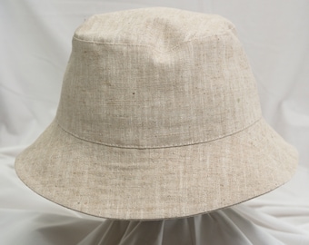 Linen Bucket Hat for Girl and Woman, Summer Women's Hat Made of Linen, Linen Sun Hat, Hat for Boys and Guys