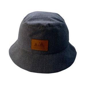 Cotton Bucket Hat. Cotton Hat for women and men. Cotton sun hat. Black colour.