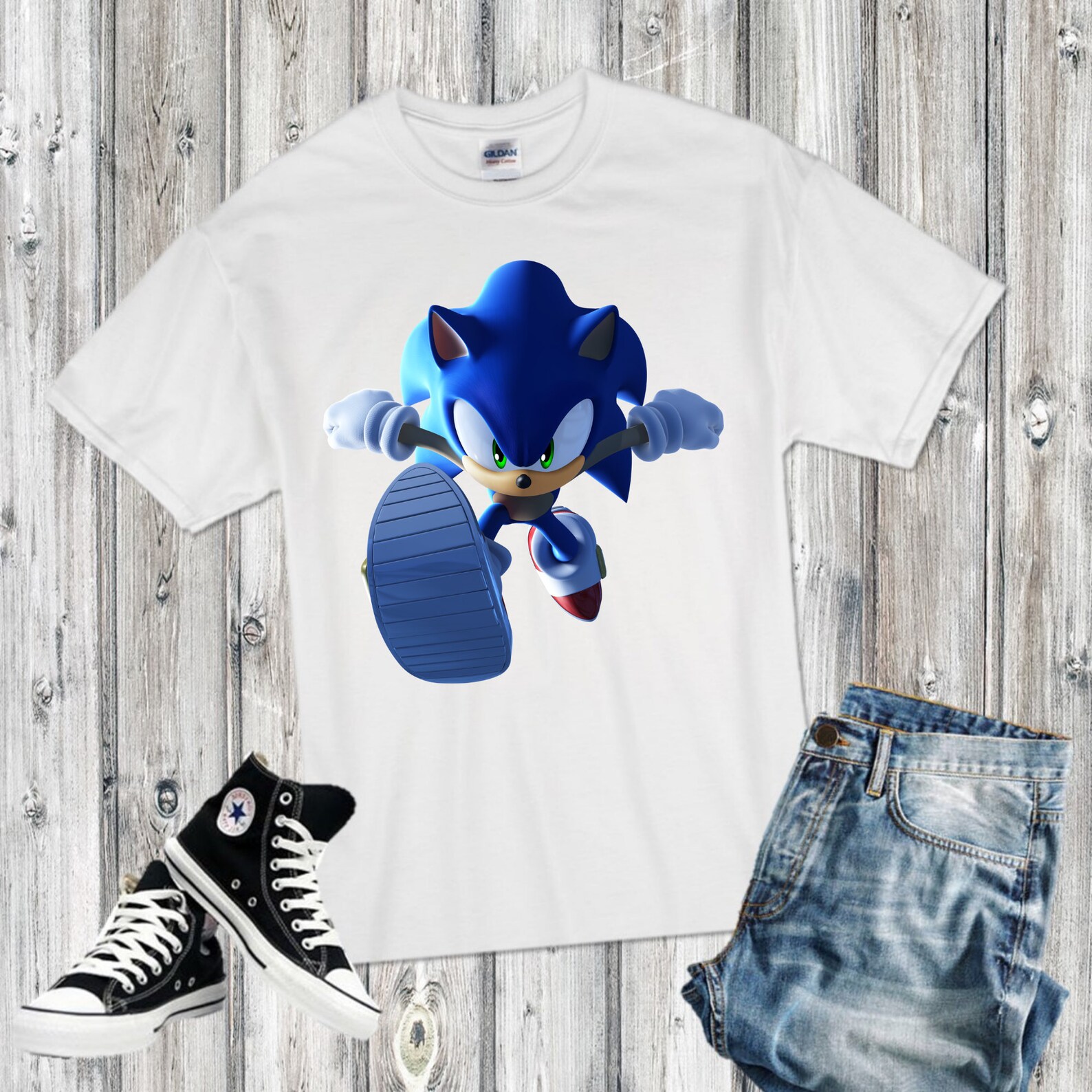 Sonic Shirt Sonic the Hedgehog Shirt Sonic Vintage Sonic Etsy
