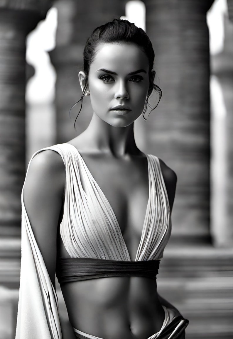 Star Wars Sexy Nude Rey Skywalker Printable Uncensored Bust Beautiful Sexy Print Instant