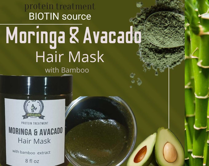 Moringa & Avocado Hair Mask | Vegan Protein Treatment