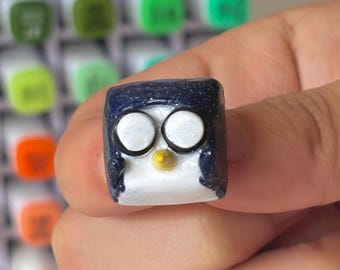 Cute Gunther Keycap, + Adventure Time Inspired Art + Handmade Kawaii Clay Keycap, Handmade Keycaps for Mechanical Keyboard