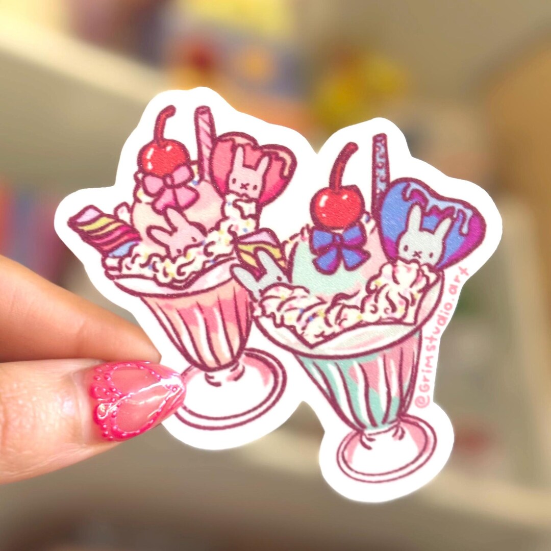 Parfait Sticker Miffy Parfait Dessert Sticker Vinyl - Etsy