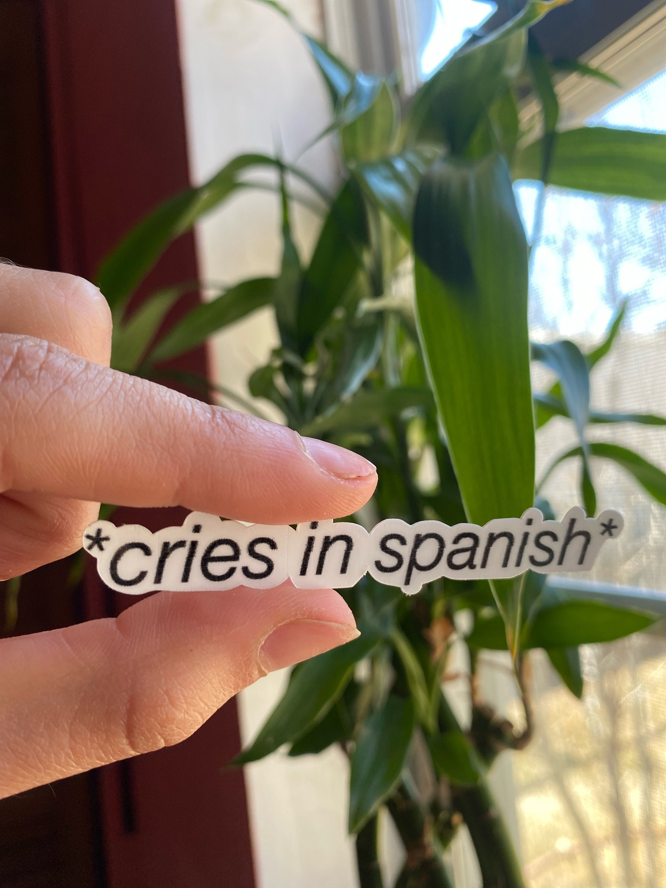 Cries in Spanish Sticker Latina Etsy