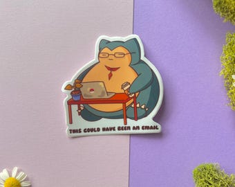 Pegatinas lindas de Poké Picnic, pegatina de Snorlax, pegatinas Kawaii
