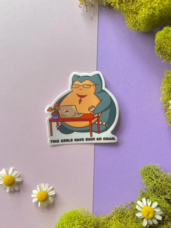 Cute Poké Picnic Stickers, Snorlax Sticker, Kawaii Stickers