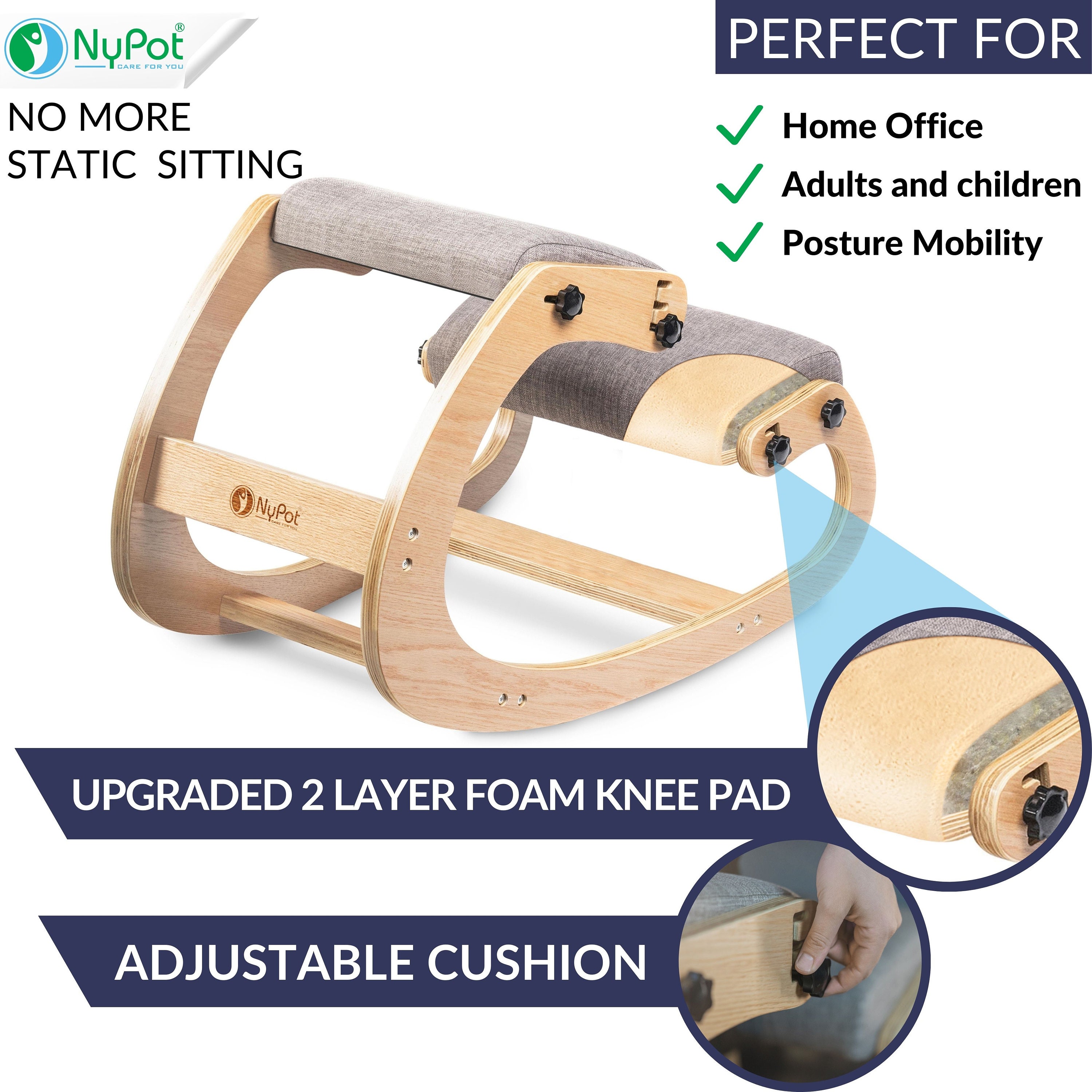 NYPOT Premium Ergonomic Kneeling Chair Adjustable Rocking Etsy