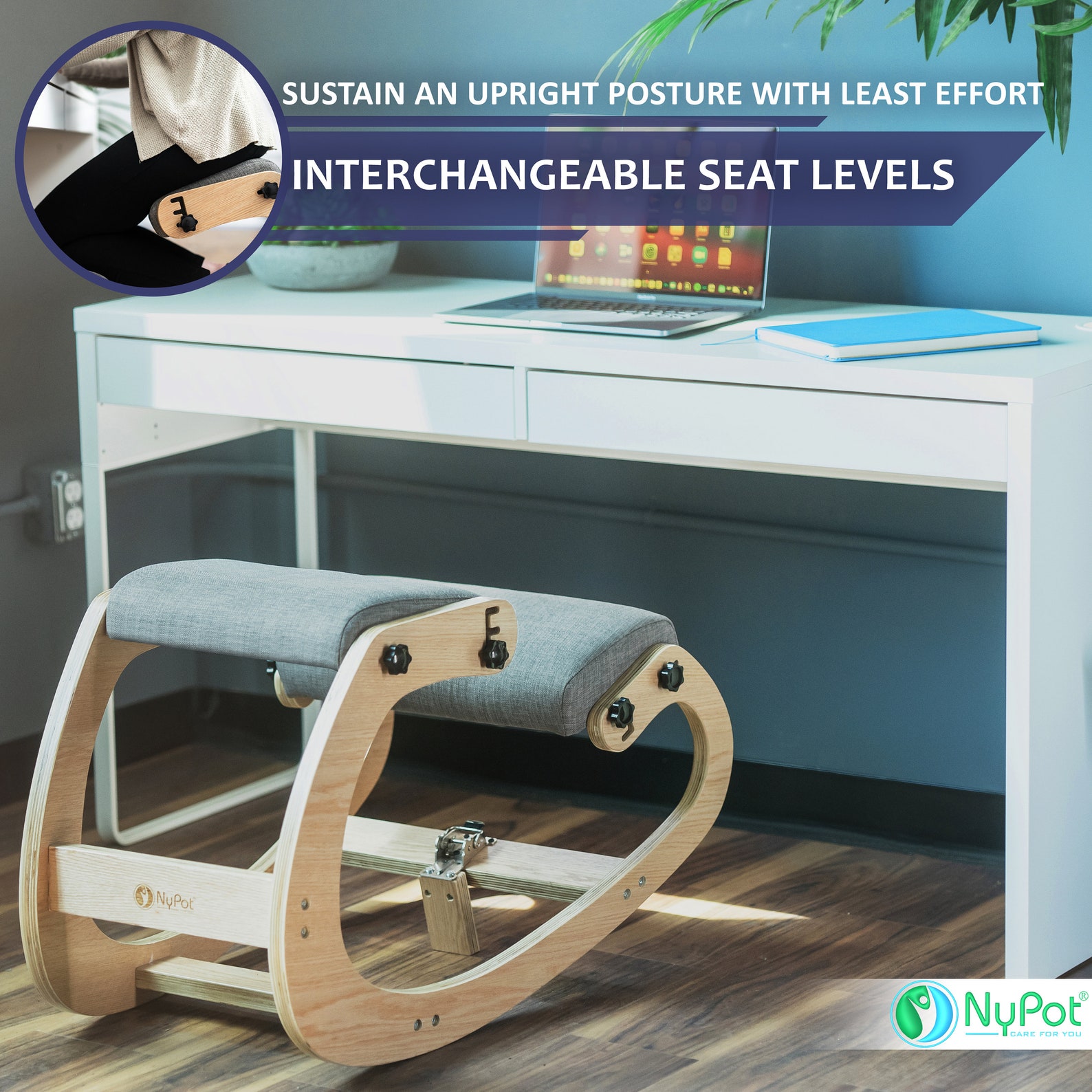 NYPOT Premium Ergonomic Kneeling Chair Adjustable Rocking Etsy