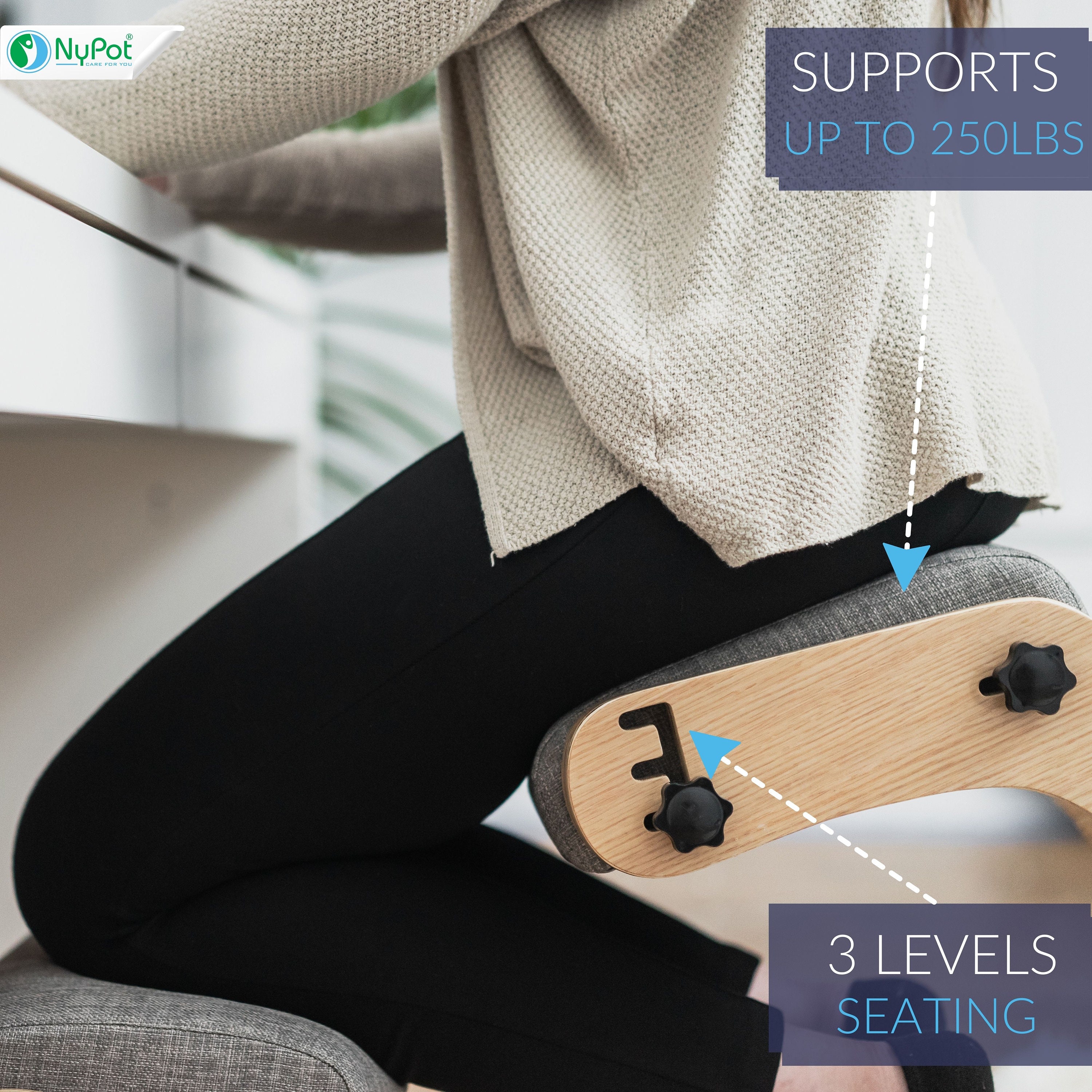 NYPOT Premium Ergonomic Kneeling Chair Adjustable Rocking Etsy