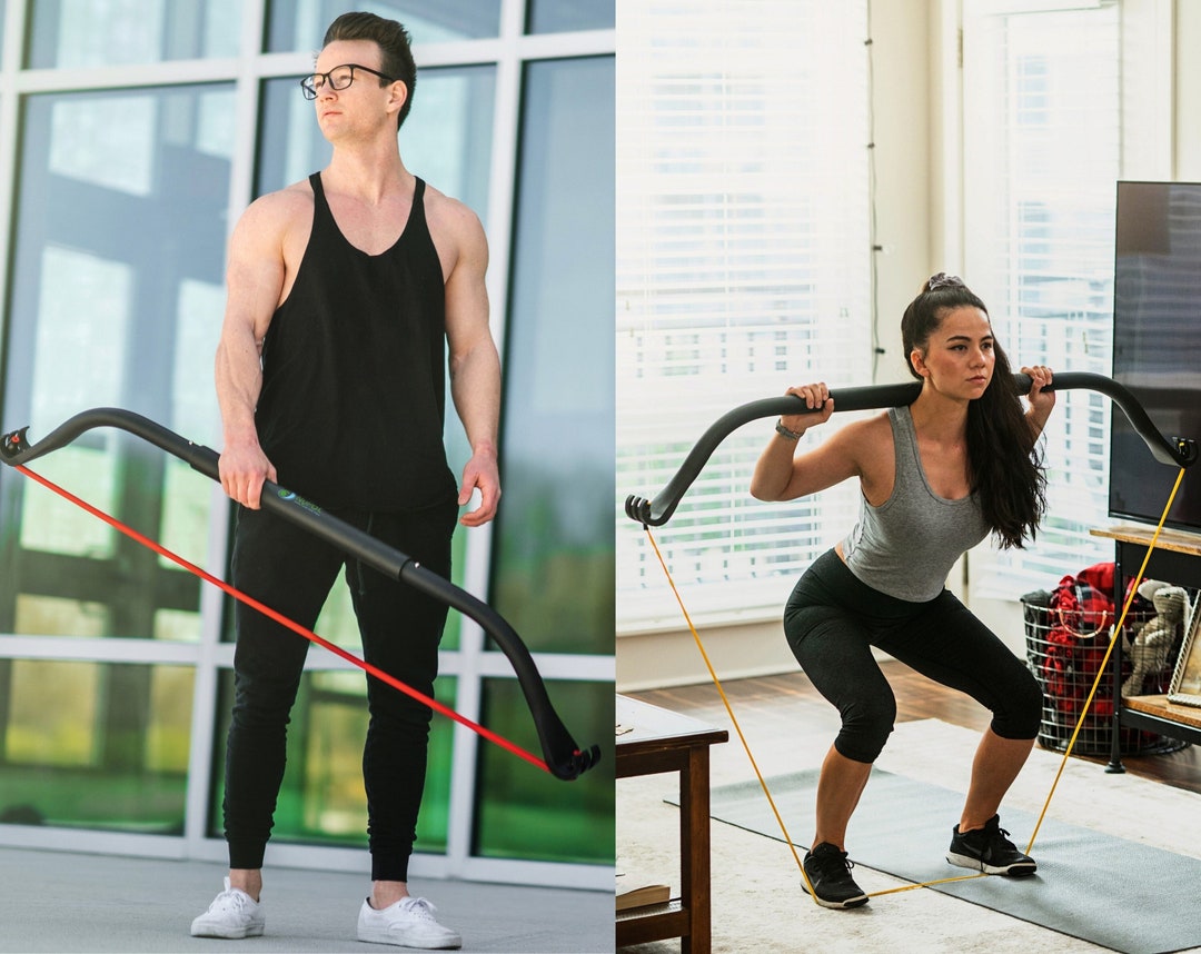 NYPOT Bow Portable Home Gym Resistance Band and Bar System Etsy