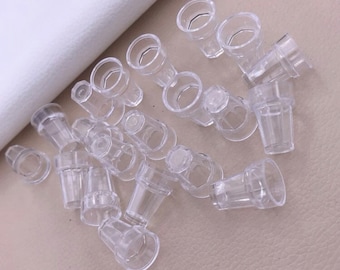 Lot of 10 Miniature Empty Plastic Glass Cups - Dollhouse Kitchen - 1:6 Scale Doll Accessories