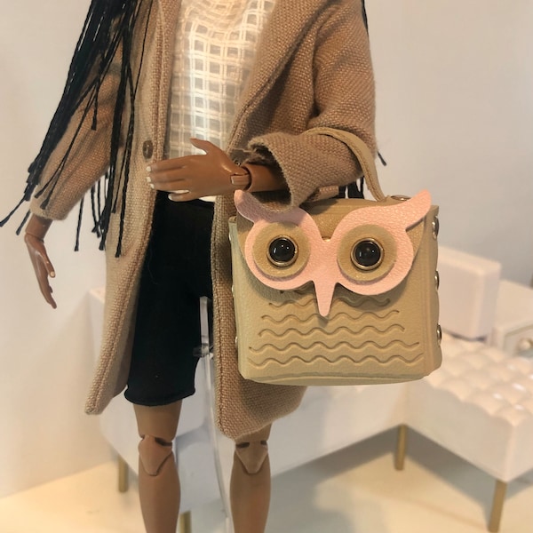 Owl Miniature Doll Handbags Purses Tote Bags for Barbie 1/6 Scale BJD Fashion Dolls