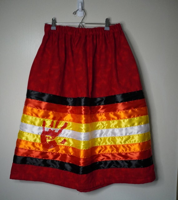 MMIW Red Fire Colors Ribbon Skirt With Pockets - Etsy