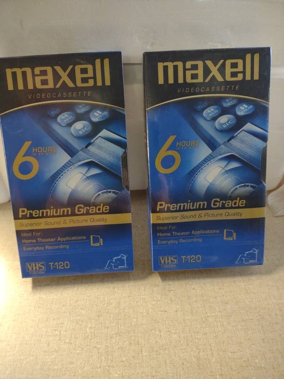 Lot of 2 Maxell Blank VHS Tapes New Sealed Etsy