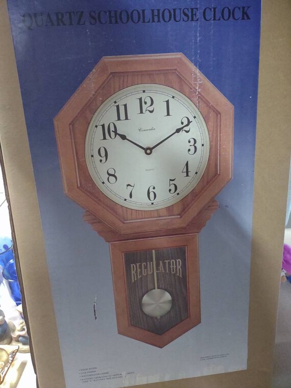 Quartz Schoolhouse Clock New Etsy