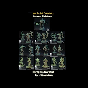 Suttungr-miniaturen Obsidian Orc Warband II / Armored Orc Warriors / Orc Archers / Crossobowan / Tafelblad / RPG / Wargame / 28 mm / 32 mm