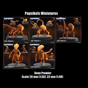 Papsikels Scifi Xeno Prowler / Alien Monster / Tabletop Miniatur / Brettspiel / RPG / Wargame / DnD / 28 mm / 32 mm / 3D Druck
