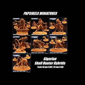 Papsikels Miniatures Gigarian Scifi Schädeljäger Hybrid / Xenos / Xeno Alien Hybrid / Kriegsspiel / Tabletop / RPG / 28 mm / 32 mm / 3d Print
